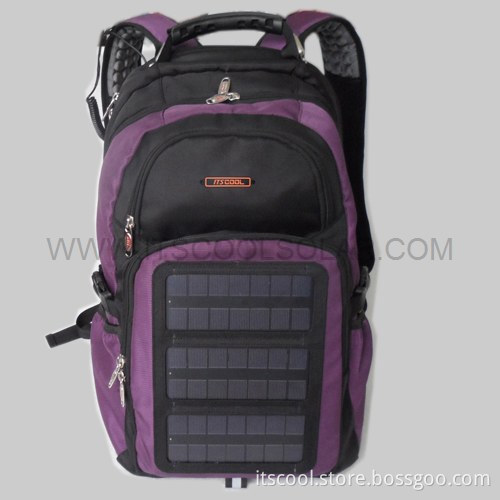Backpack with Solar Panel Mobile Charger